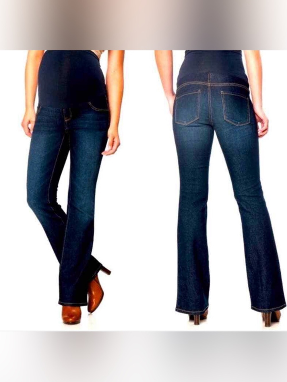 Dark Blue Maternity Bootcut Jeans